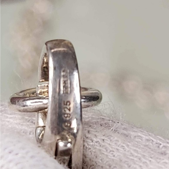 GUCCI STERLING SILVER 925 CHAIN LINK BRACELET WITH GG LOGO CHARM - Picture 5 of 6